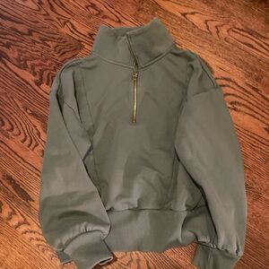 a new day Olive Green Half-Zip Sweater